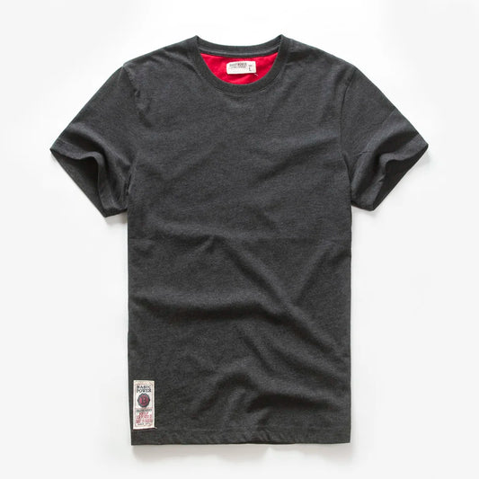 Men's T-shirt Cotton Solid Color