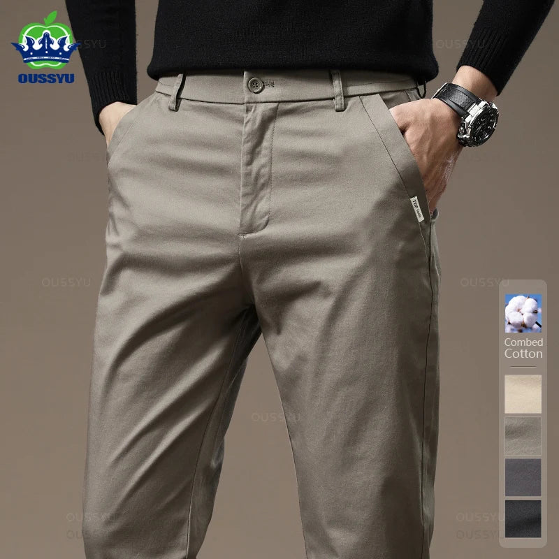 New High Quality Combed Cotton Casual Pants
